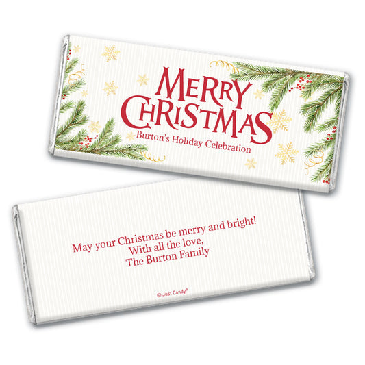 Personalized Christmas Spirited Christmas Hershey's Milk Chocolate Bar & Wrapper