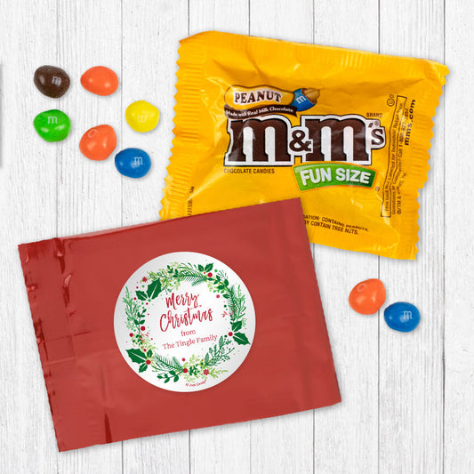 Personalized Christmas Botanicals Peanut M&Ms