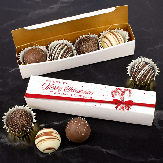 Merry Christmas Truffle Favors - 4 pcs