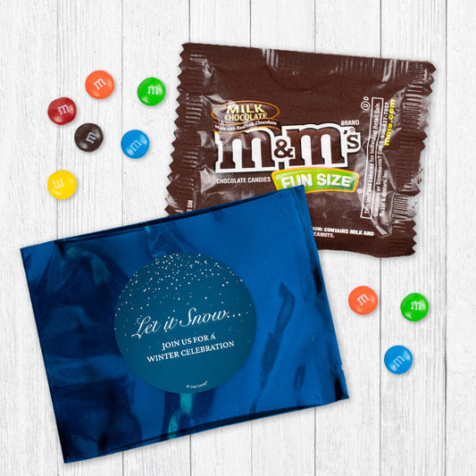 Personalized Let it Snow Christmas Milk Chocolate M&Ms