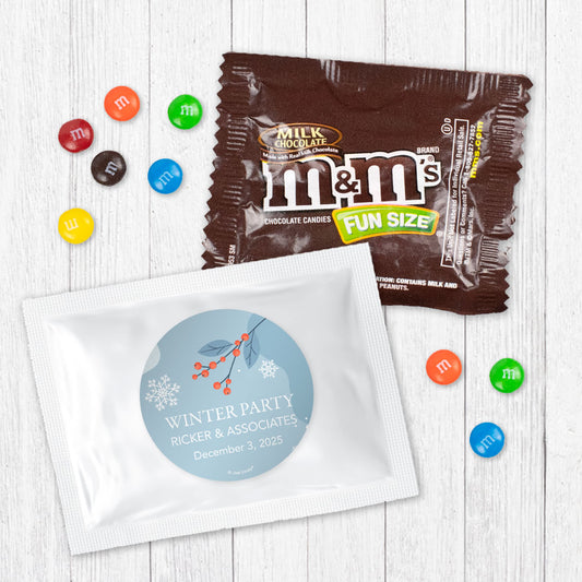 Personalized Christmas Winter Berry Milk Chocolate M&Ms