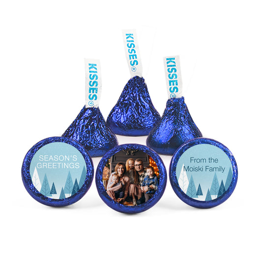 Personalized Winter Party Season's Greeting Hershey's Kisses