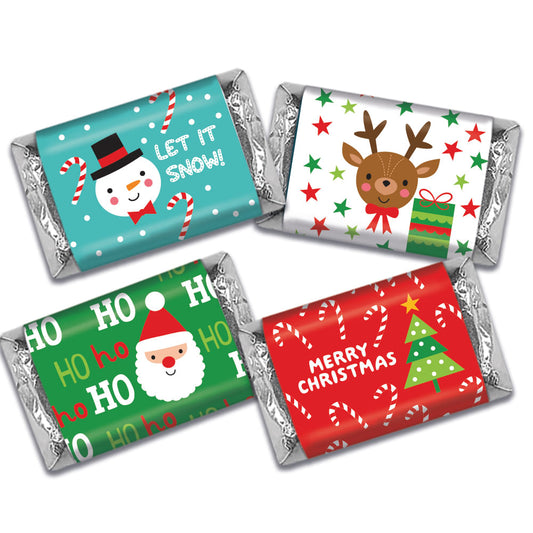 Holiday Santa and Friends Wrapped Hershey's Miniatures