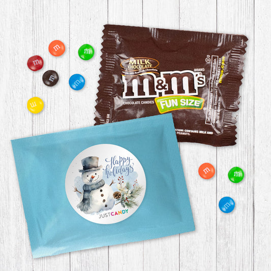 Watercolor Snowman Christmas Milk Chocolate M&Ms