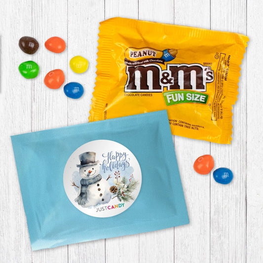 Watercolor Snowman Christmas Peanut M&Ms