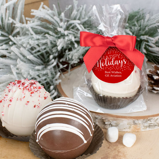 Personalized Christmas Hot Chocolate Bomb - Happy Holidays