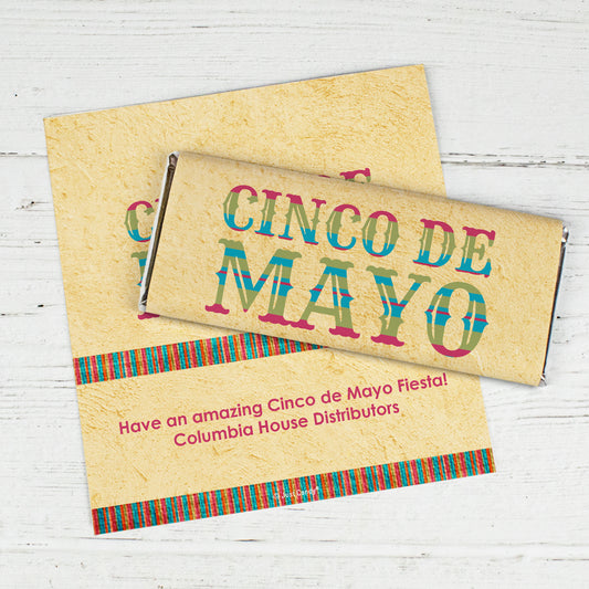 Personalized Fiesta Cinco de Mayo Chocolate Bar Wrappers