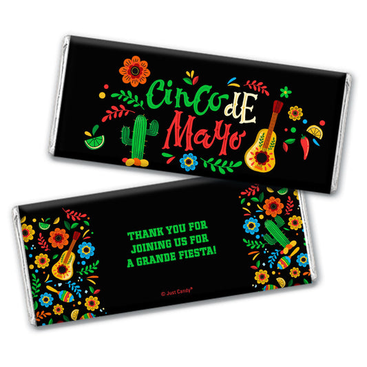 Personalized Cinco de Mayo Icons Hershey's Milk Chocolate Bar