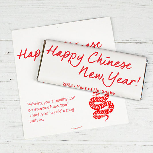 Personalized Chinese New Year Handwritten Chocolate Bar Wrappers Only