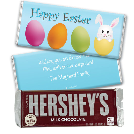 Easter Personalized Hershey's Milk Chocolate Bar Hatched a Bunny