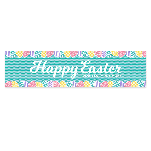 Personalized Easter Chevron Egg 5 Ft. Banner