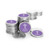 Easter Purple Cross Chocolate Coins with Stickers