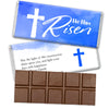 Personalized He Has Risen Easter Celebration Belgian Chocolate Bar