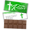 Personalized He Has Risen Easter Celebration Belgian Chocolate Bar