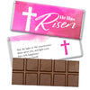 Personalized He Has Risen Easter Celebration Belgian Chocolate Bar