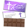 Personalized He Has Risen Easter Celebration Belgian Chocolate Bar