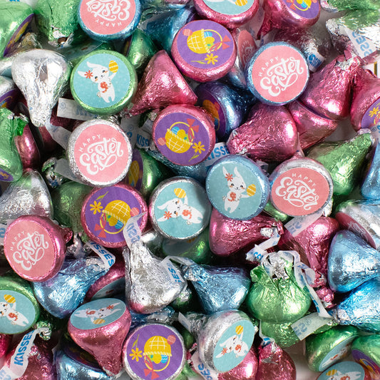 Assembled Easter Pals Stickers and Hershey's Kisses Candy 90ct - 14.4oz