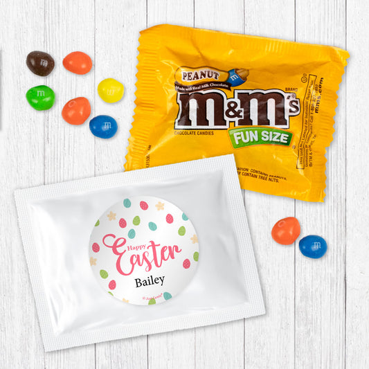 Personalized Easter Eggs and Flowers Peanut M&Ms