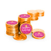 Easter Pink Chick Chocolate Coins with Stickers (84 Pack)