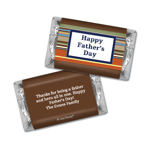 Personalized Father's Day Hershey's Miniatures Stripe Pattern