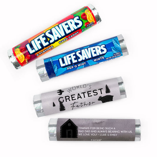 Personalized Father's Day Wisdom & Wilderness Lifesavers Rolls (20 Rolls)