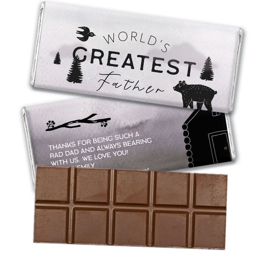 Personalized Father's Day Wisdom & Wilderness Belgian Chocolate Bar