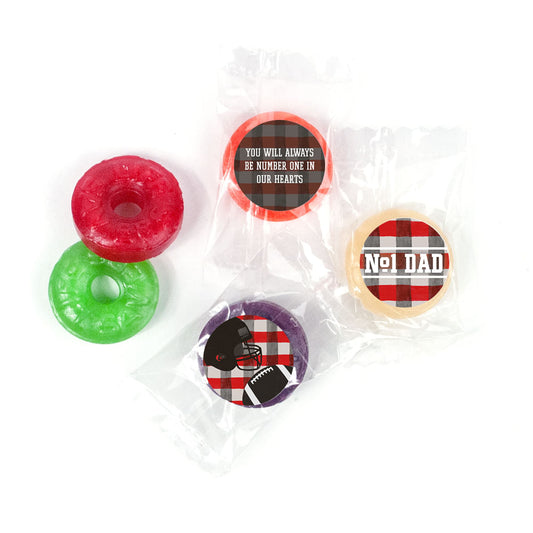 Personalized Father's Day Football Dad LifeSavers 5 Flavor Hard Candy