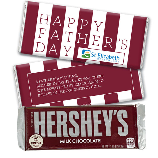 Personalized Father's Day Pillar of Strength Add Your Logo Hershey's Milk Chocolate Bar