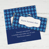 Personalized Father's Day Argyle Pattern Chocolate Bar Wrappers