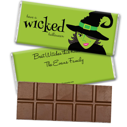 Halloween Personalized Belgian Chocolate Bar Wicked Witch