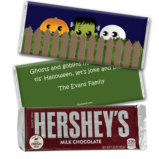 Halloween Personalized Hershey's Milk Chocolate Bar Hiding Monsters