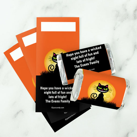 Halloween Personalized Hershey's Miniatures Wrappers Purrfect Halloween Black Cat