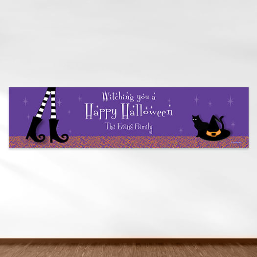 Personalized Halloween The Witch Is In 5 Ft. Banner