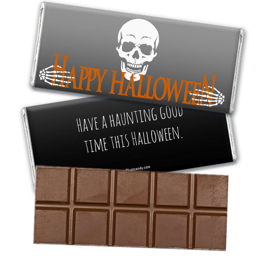 Personalized Halloween Fright Night Belgian Chocolate Bar & Wrapper