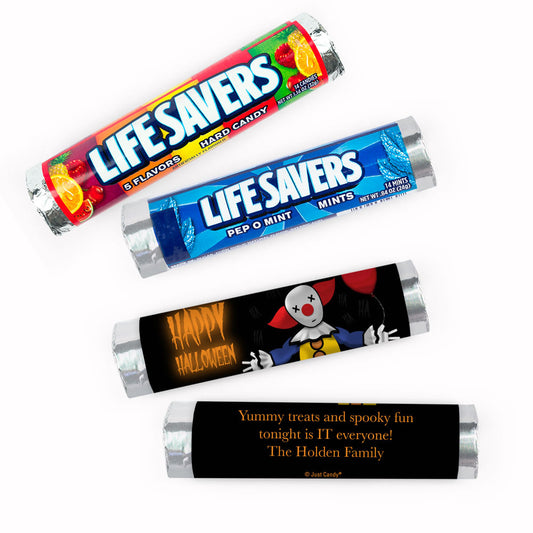 Personalized Halloween Creepy Clown Lifesavers Rolls (20 Rolls)