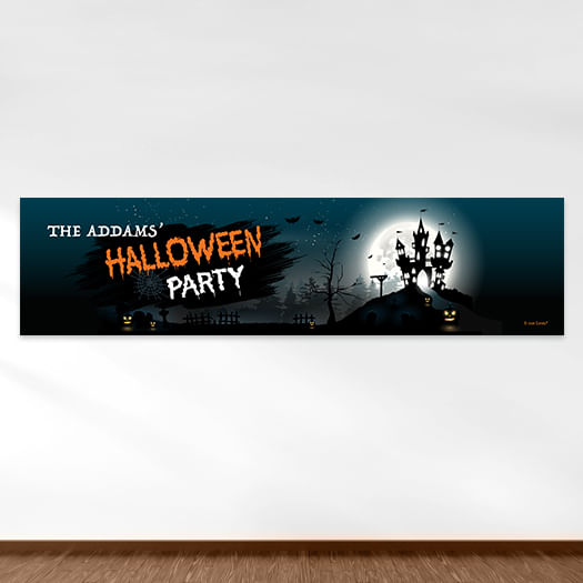 Personalized Halloween Spooky Invite 5 Ft. Banner