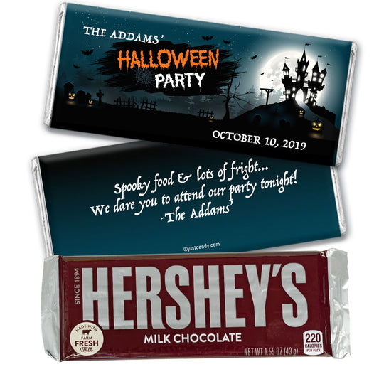 Personalized Halloween Spooky Invite Hershey's Milk Chocolate Bar & Wrapper