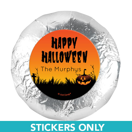 Personalized Jack'O'Lantern Halloween 1.25in Stickers (48 Stickers)