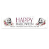 Personalized Halloween Floral Skull 5 Ft. Banner