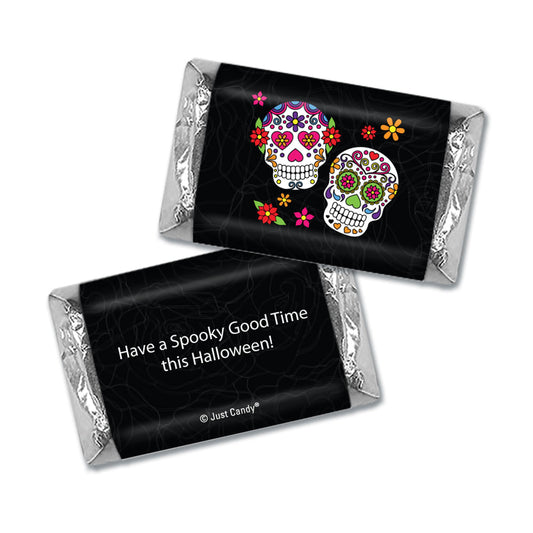 Personalized Halloween Festive Sugar Skulls Hershey's Miniatures