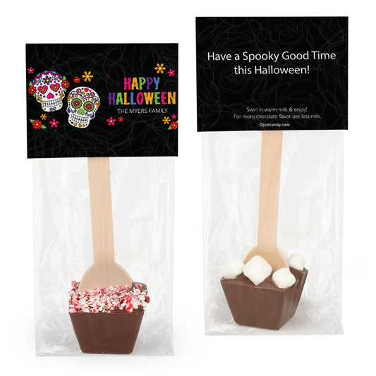 Personalized Halloween Sugar Skulls Hot Chocolate Spoon