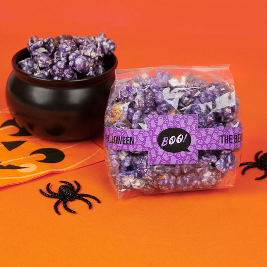 Personalized Halloween Spooky Phrases Candy Coated Popcorn 3.5 oz Bags