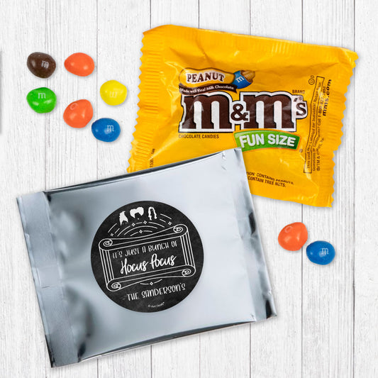 Personalized Halloween Peanut M&Ms - A Bunch of Hocus Pocus