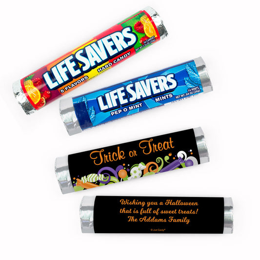 Personalized Halloween No Tricks Just Treats Lifesavers Rolls (20 Rolls)