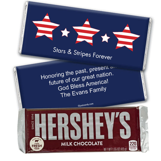 Personalized Patriotic Themed Hershey's Milk Chocolate Bar