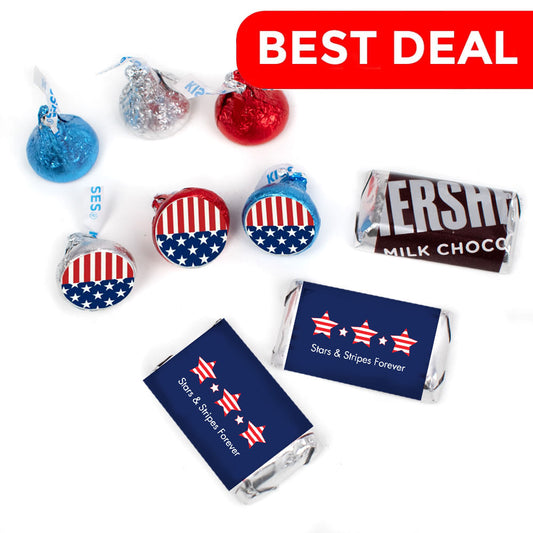 4th of July Candy Hershey's Kisses & Hershey's Miniatures for Party Favors