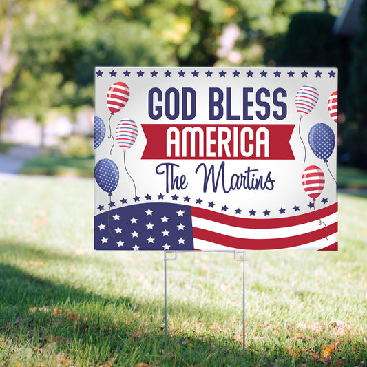 Personalized Patriotic Yard Sign - Patriotism Your Way