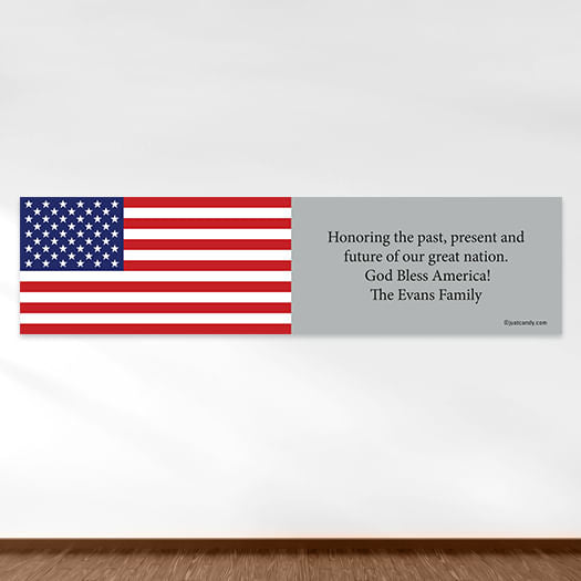 Personalized Independence Day Freedom Flag 5 Ft. Banner