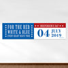 Personalized Independence Day Stars and Stripes 5 Ft. Banner