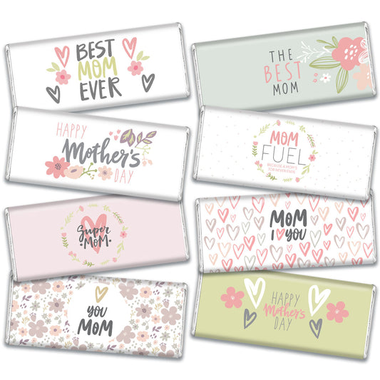 Mother's Day Candy Gift Box Belgian Chocolate Bars (8 Pack)